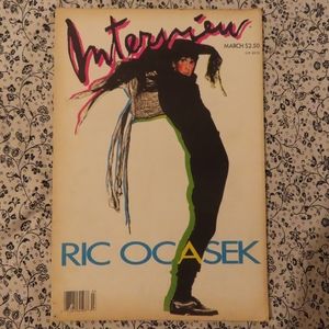 Andy Warhol Interview Magazine march 1987 ric ocasek